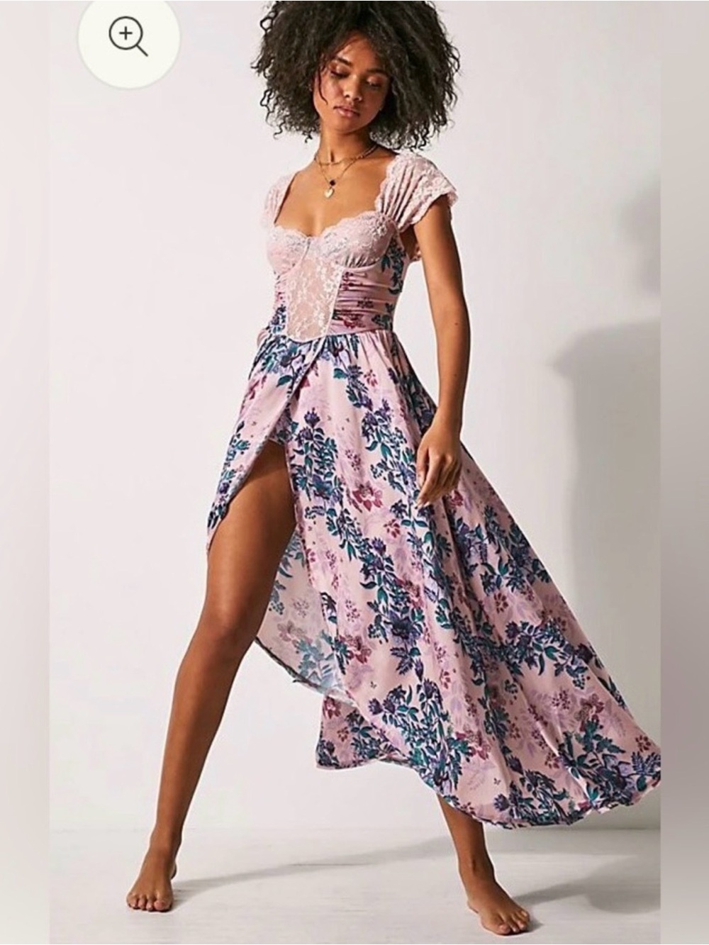 Free People Intimately Bad For You Maxi Bodysuit Dress In Dusty Rose